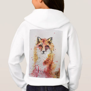 Chicas de acuarela singulares Cute Red Fox