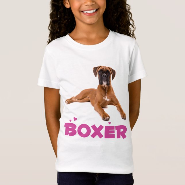 Chicas de amor morado de perro cachorro camiseta (Anverso)