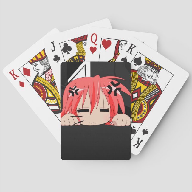 Chicas de anime con sueño jugando cartas (Reverso)