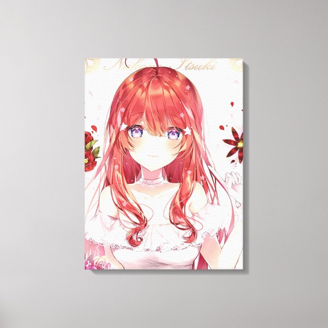 Chicas de anime verticales Lienzo envuelto premium (Anverso)