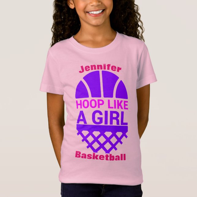 Chicas De Baloncesto Como Una Camiseta Chica (Anverso)