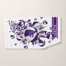 chicas de baloncesto violeta monogramados