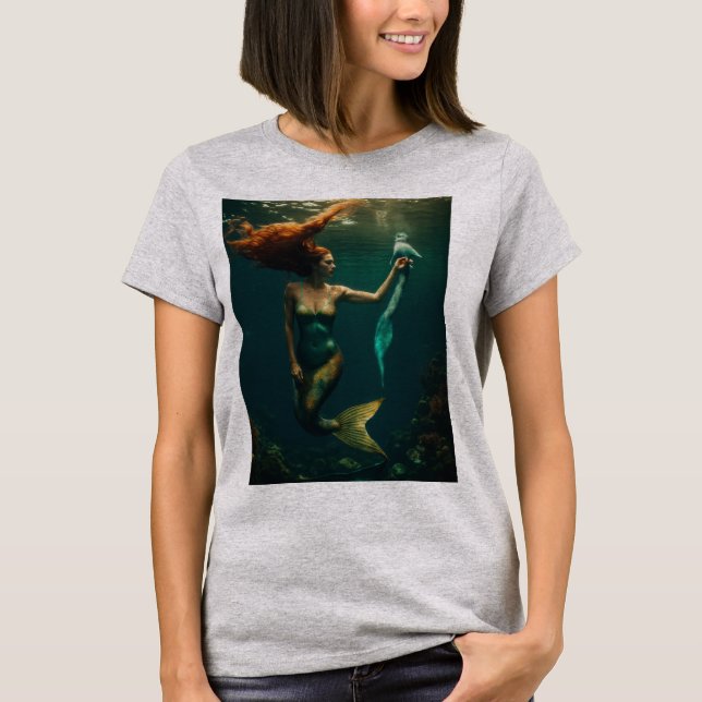 Chicas de camisetas con manga corta impresa de sir (Anverso)