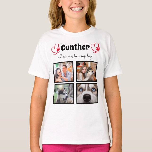 Chicas de camisetas de collage personalizadas para (Anverso)