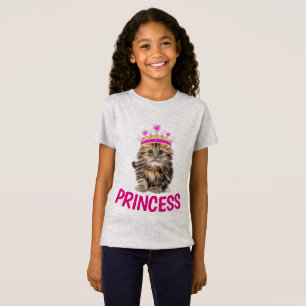 CHICAS de camisetas de PRINCESS Cute CAT kITTEN