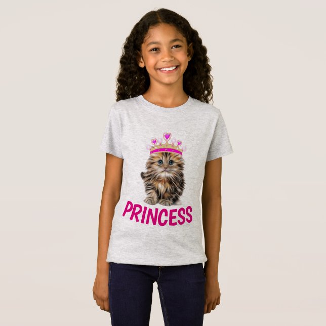 CHICAS de camisetas de PRINCESS Cute CAT kITTEN (Anverso completo)