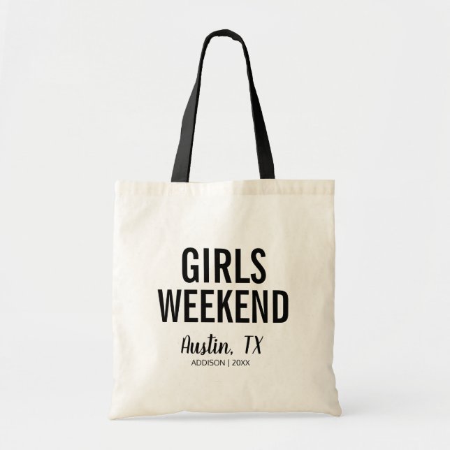 Chicas de destino Fin de semana Bolsa Tote (Frente)