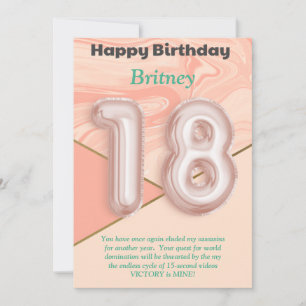 Chicas de dieciocho años Tarjeta de cumpleaños fel