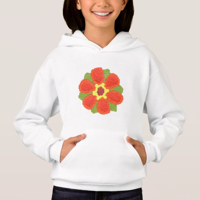 Chicas de flores de Dotty Fleece Pullover Hoodie (Anverso)