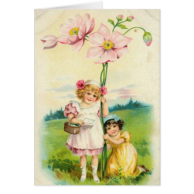 Chicas de flores de época (Frente)