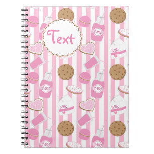 Chicas de galletas y leche Cuaderno de diario de p