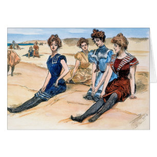 Chicas de Gibson en la playa, 1900