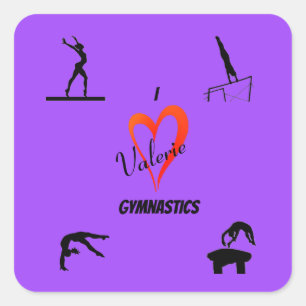 Chicas de gimnasia: Pegatinas de "I love Gymnastic