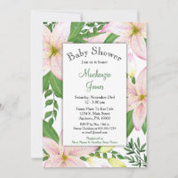 Chicas de Invitación a Baby Shower de Lily Floral 
