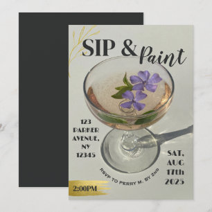 Chicas De Invitación A Pintar Y Sip De Noche En