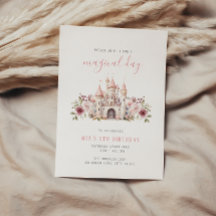 Chicas de invitaciones de cumpleaños del Castillo