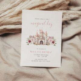 Chicas de invitaciones de cumpleaños del Castillo 