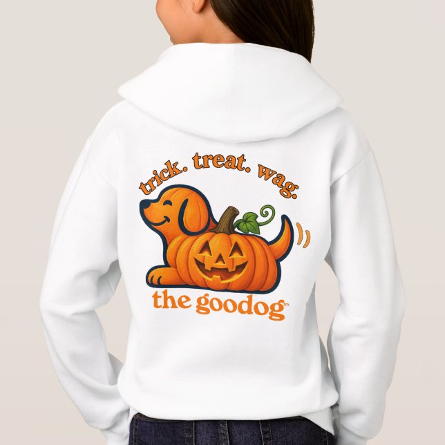 Chicas de Jack-O-Lantern Pup de Halloween (Reverso)