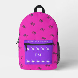 Chicas de la bolsa de corte de impresión fuchsia y