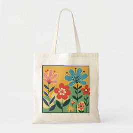 Chicas de la bolsa de la tote con flores refinadas