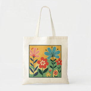 Chicas de la bolsa de la tote con flores refinadas