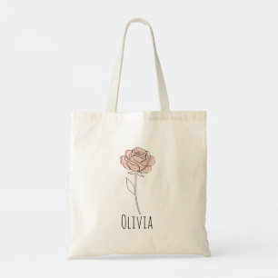 Chicas de la bolsa de la tote con flores refinadas