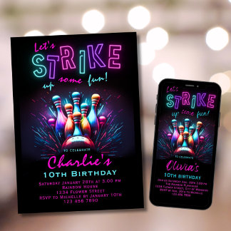Chicas de la invitación a los botiquines Pink Neon