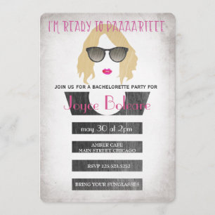 Chicas de la invitación del fiesta del