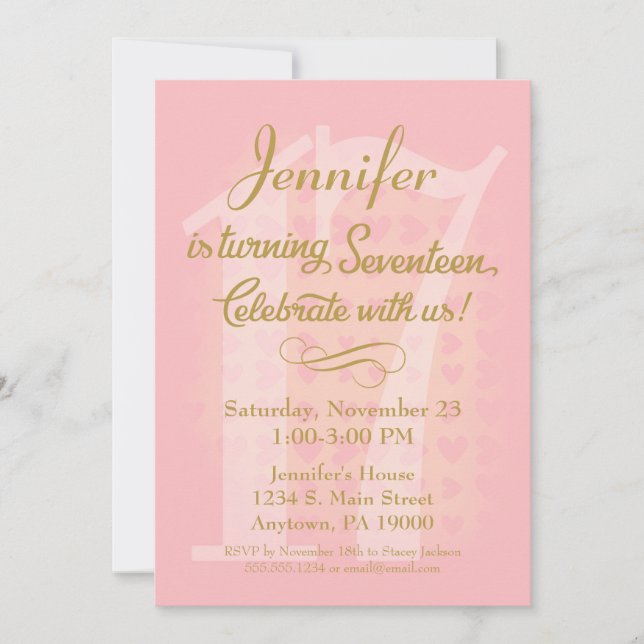 chicas de la invitación por el cumpleaños 17 coraz (Anverso)