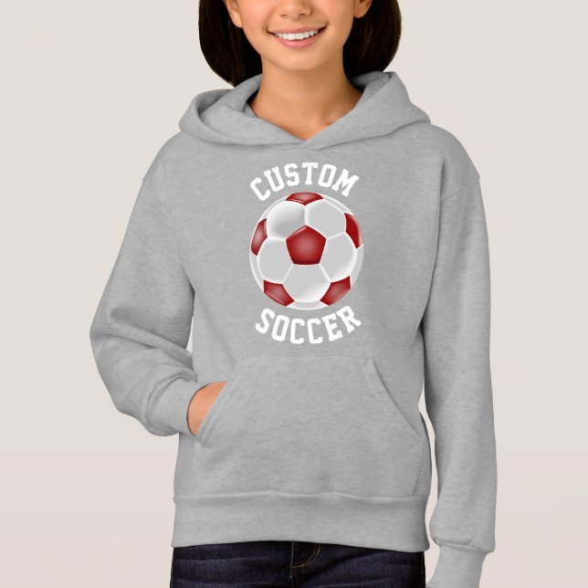 Chicas de la pelota roja personalizado Hoodie Swea (Anverso)
