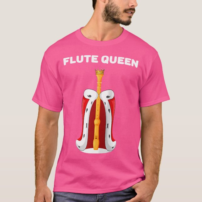 Chicas de la Reina de la flauta camiseta de flauta (Anverso)