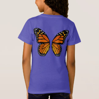 Chicas de las alas mariposa camisetas de mariposa