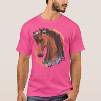 Chicas de las camisetas de los caballos Lover en e