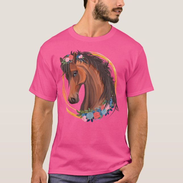 Chicas de las camisetas de los caballos Lover en e (Anverso)