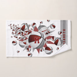 chicas de las estrellas de baloncesto gris maroon 