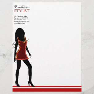 Chicas de moda con plantilla de membrete de vestir