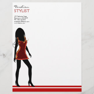 Chicas de moda con plantilla de membrete de vestir