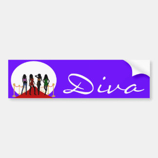 Chicas de moda de Diva en la etiqueta de parachoqu