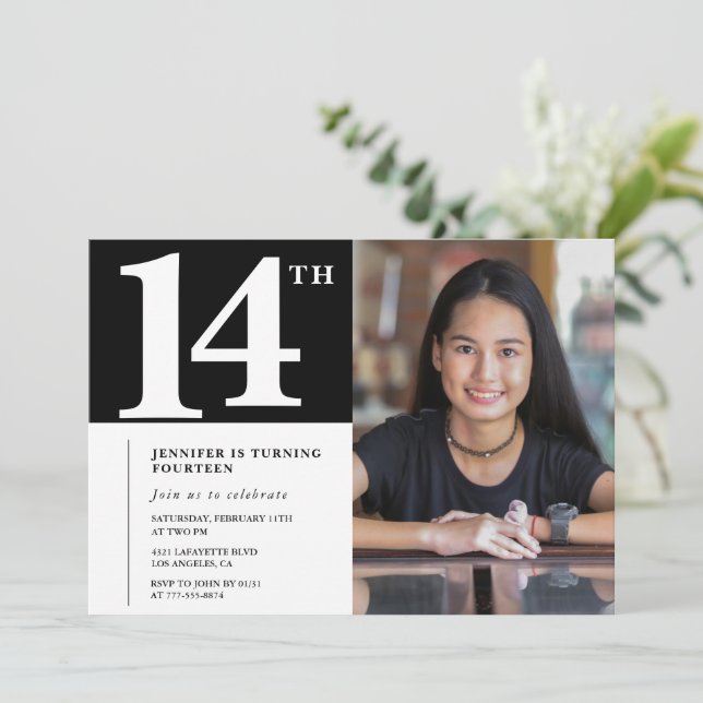 Chicas de Moda por invitación a los 14 años de neg (Anverso de pie)