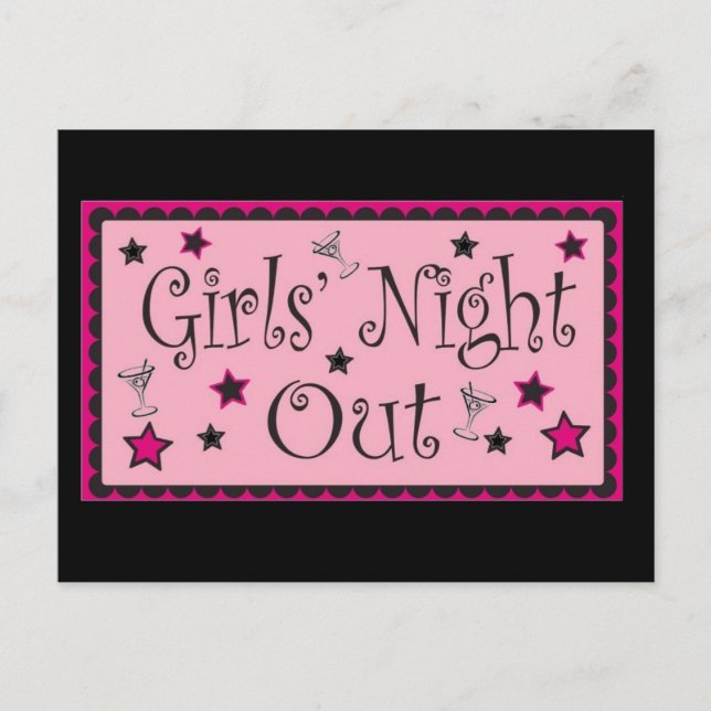 Chicas De Noche Fuera: Invitacion (Anverso)