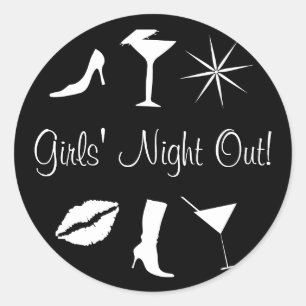 ¡chicas De Noche Fuera! Sello de Pegatina de sobre
