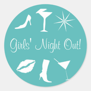 ¡chicas De Noche Fuera! Sello de Pegatina de sobre