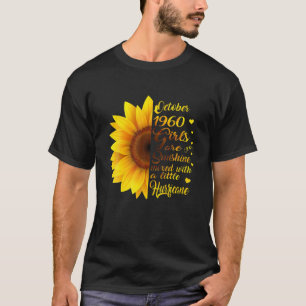 Chicas de octubre de 1960 Camiseta de girasol 60 c