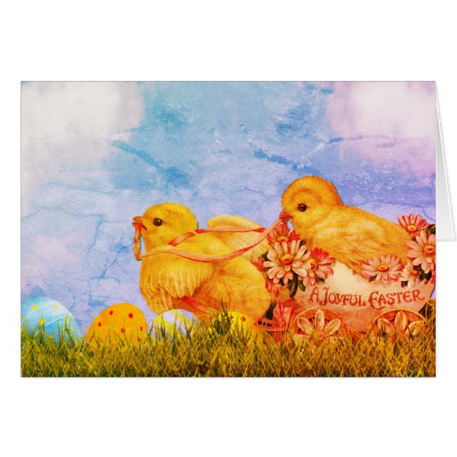 Chicas de Pascua Jugosas Tarjetas de Saludo de Pas (Anverso (Horizontal))