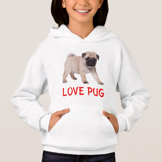 Chicas de Perro de Pug Amor (Anverso)