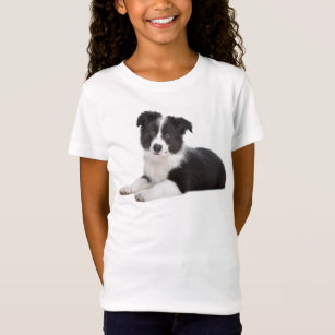 Chicas de perro del collie fronterizo, camiseta