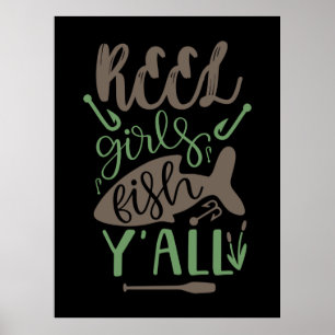 Chicas de pescadores de arte real Fish Yall