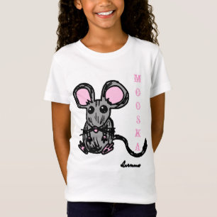 Chicas de ratón de Mooska, muñeca bebé, camiseta