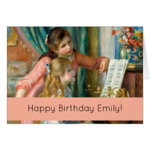 Chicas de Renoir al piano Feliz Cumpleaños