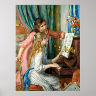 Chicas de Renoir en el arte impresionista de Piano